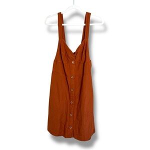 Maeve Rust Linen Blend Mini Dress Size Large